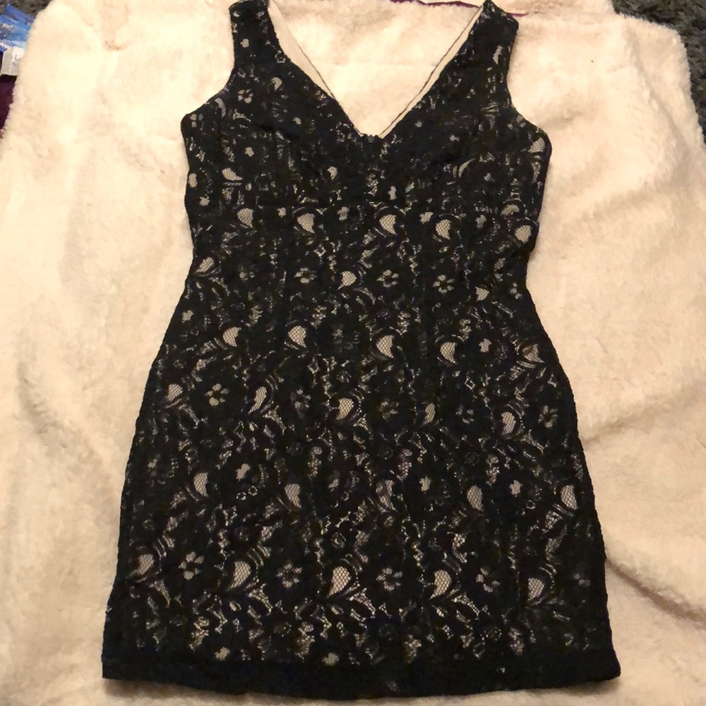 Black Lace Tank Top Dress